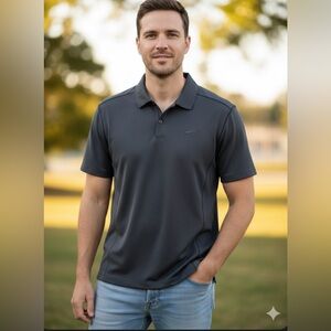 Nike Men's Dark Gray Polo Shirt